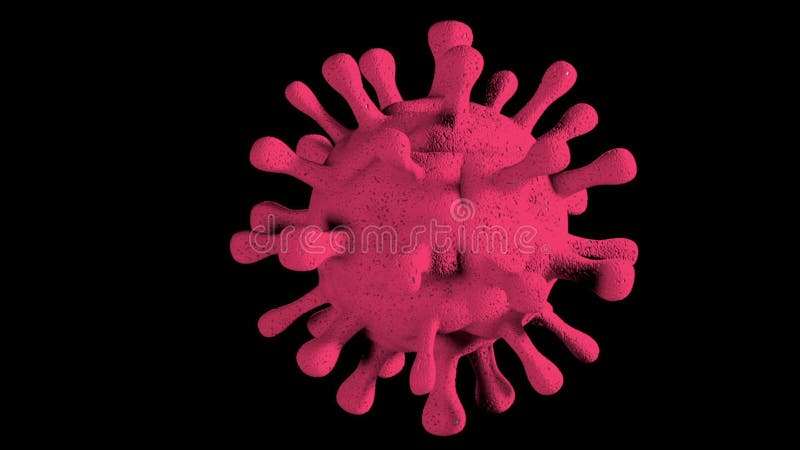 Animated Coronavirus Molecules. Alpha channel royalty free illustration