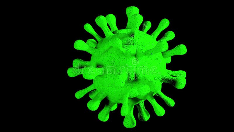 Animated Coronavirus Molecules. Alpha channel vector illustration