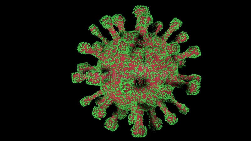 Animated Coronavirus Molecules. Alpha channel vector illustration