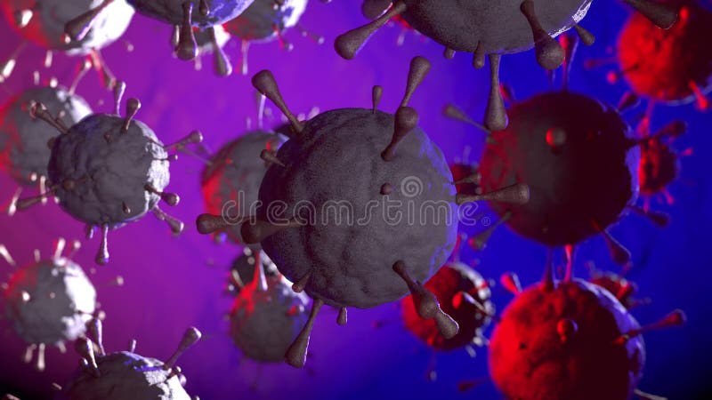 Animated Coronavirus Molecules royalty free illustration