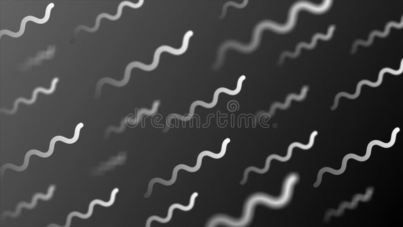 3d Black and White color squiggly line pattern background royalty free illustration