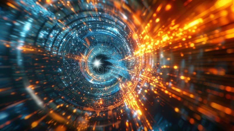 An animated depiction of a particle tunneling through a barrier a phenomenon that plays a significant role in quantum royalty free stock photo