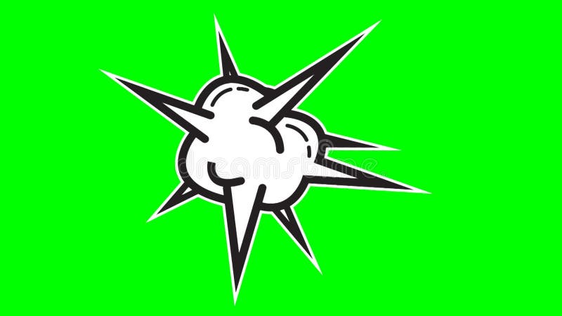Animated Illustration of Doodle Bomb Explode. vector illustration