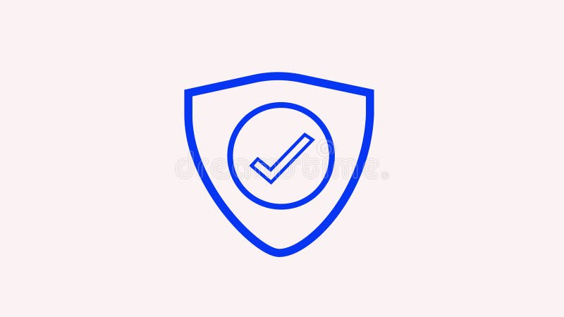 Animated neon shield and check mark. Symbolizing security, safety, and privacy ai generative royalty free illustration