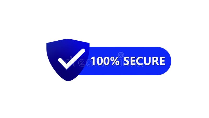 Animated security shield icon. Blue gradient checkmark for app and website content. Blue gradient checkmark shield animation. vector illustration