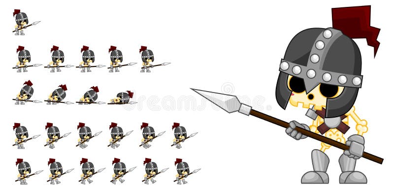 Skeleton Knight Character Sprites Stock Vector - Illustration of dungeon, dragon: 116920136 Skeleton Knight Character Sprites Stock Vector - Illustration of dungeon, dragon: 116920136