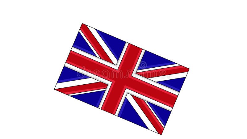 Animated video of the British flag icon