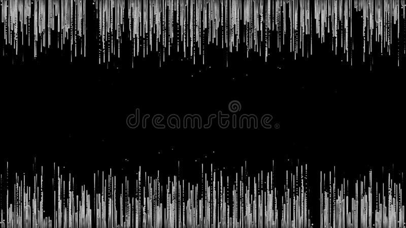 White color flowing shiny fluid particles frame on black background vector illustration
