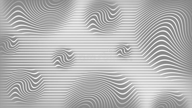White color multiple parallel lines hypnosis abstract pattern modern design loop able geometrical background stock illustration