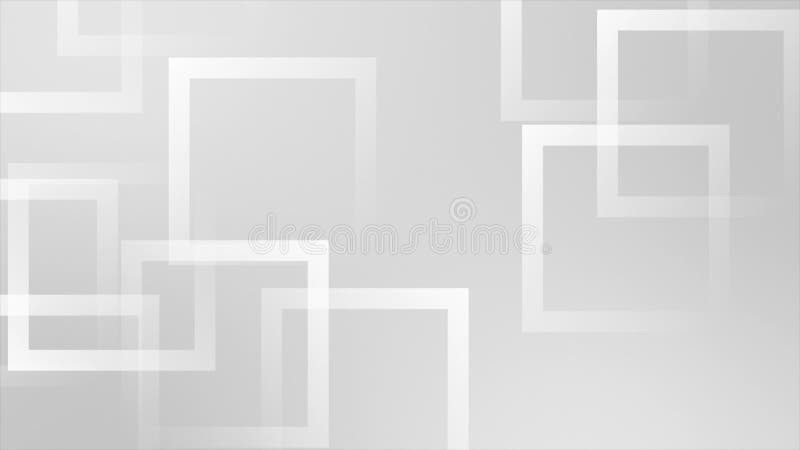 White color multiple square shapes complex design abstract geometrical loop able background royalty free illustration