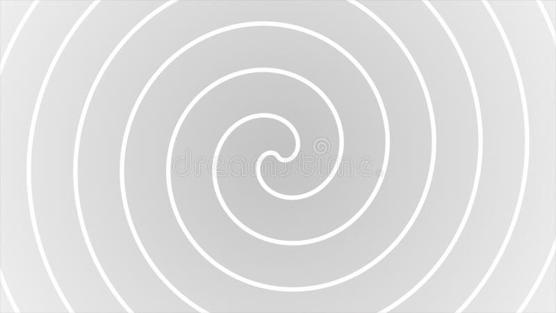 White color rotating circle simple design creating hypnotism effect geometrical loop able background vector illustration