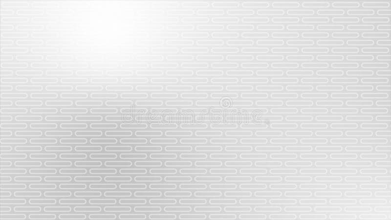 White color simple and elegant geometrical pattern gradient background, loop able futuristic background for business presentation stock illustration