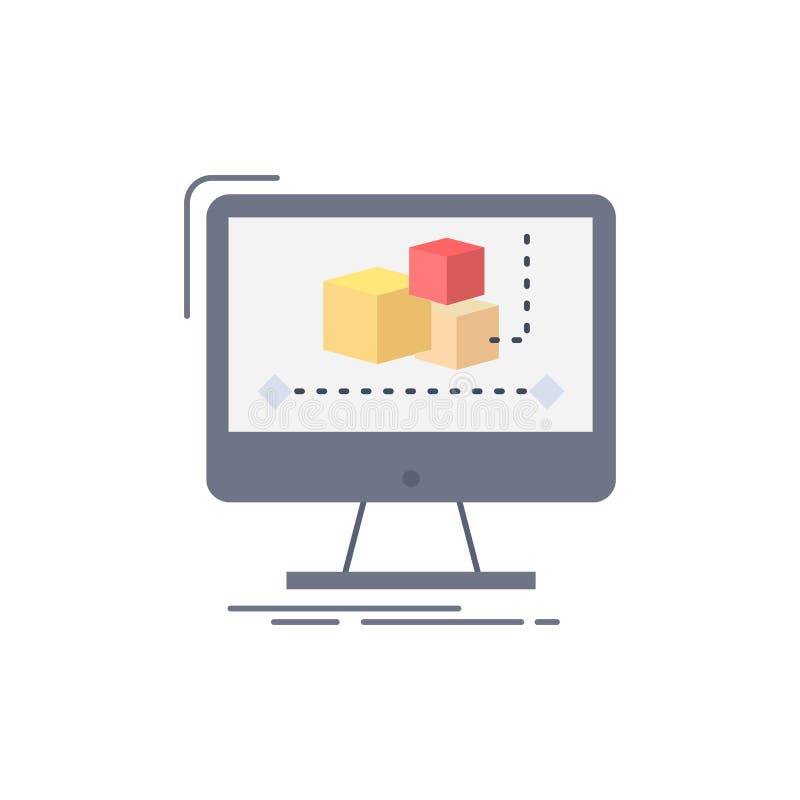 Animatie, computer, redacteur, monitor, het Pictogramvector van de software Vlakke Kleur stock illustratie Animatie, computer, redacteur, monitor, het Pictogramvector van de software Vlakke Kleur stock illustratie