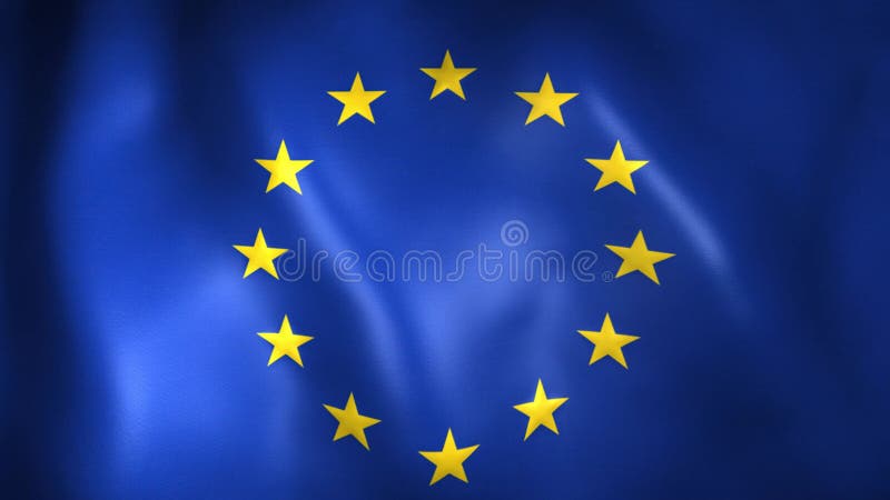 Animatie van de europese vlag 4k