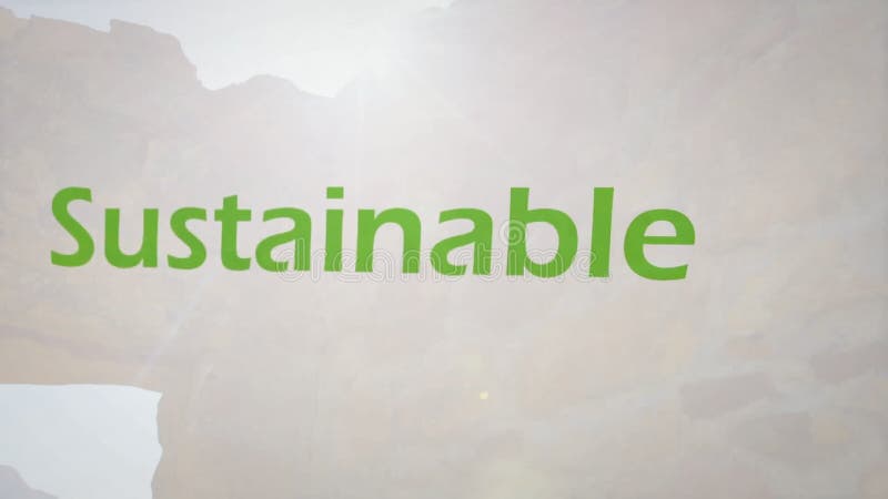 Animating text over abstract background stock video