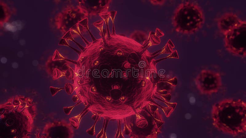 Animation antivirus uhd cg stupéfiante illustration libre de droits
