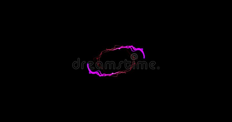 Animation apparence de la forme infinité à partir de néon rose illustration stock