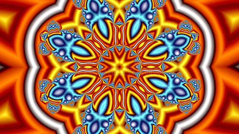Animation of a beautiful abstract star of red white color stock illustration