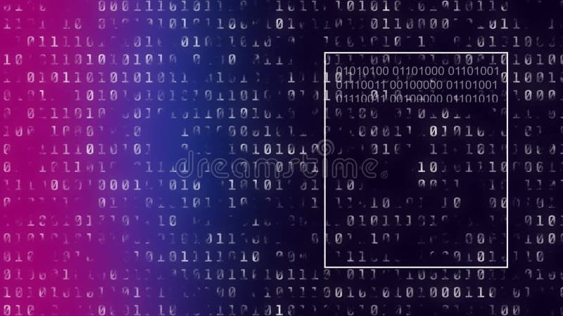 Animation of binary coding and data processing. Global business, finances, computing and data processing concept digitally generated video. Binary coding data processing video