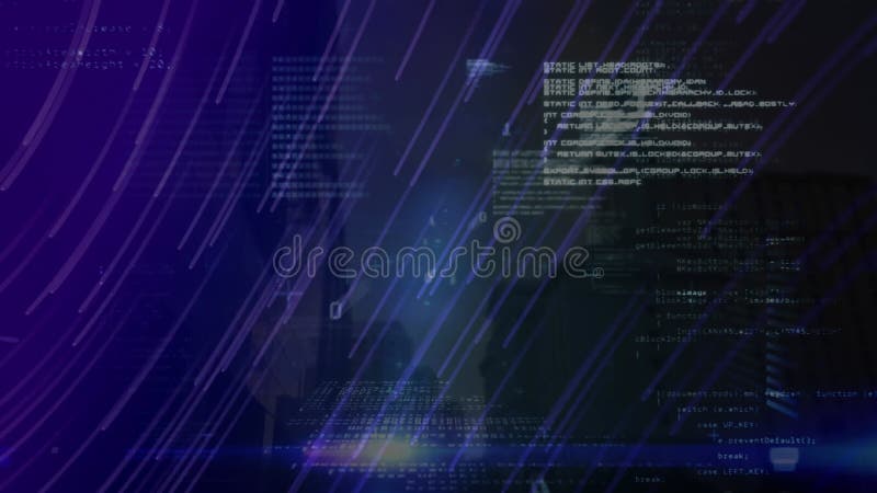 Animation of binary coding and data processing. Global computing, digital interface and data processing concept digitally generated video. Binary coding data processing video