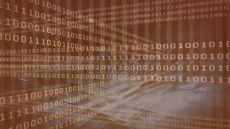 Animation of binary coding and data processing. Global computing, digital interface and data processing concept digitally generated video. Binary coding data processing video