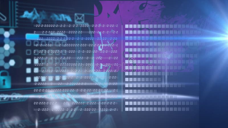 Animation of binary coding and data processing. global connections, digital interface and data processing concept digitally generated video. Binary coding data processing video