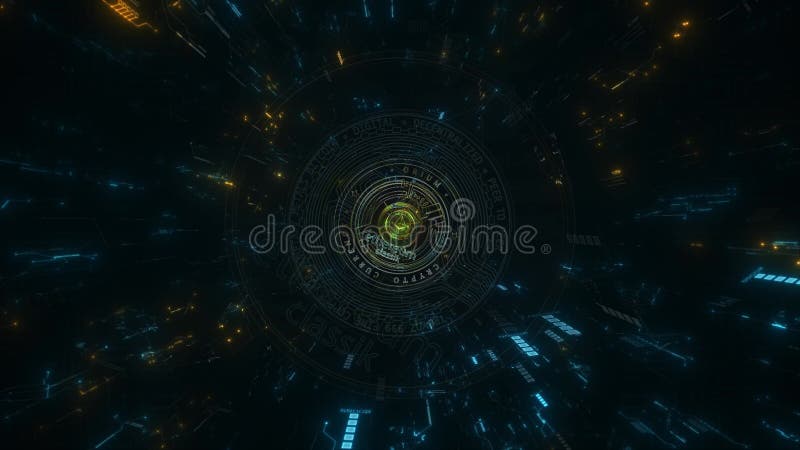 Animation cg de devise virtuelle illustration stock