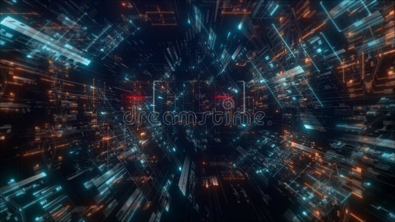 Animation cg dynamique avec allure futuriste illustration stock