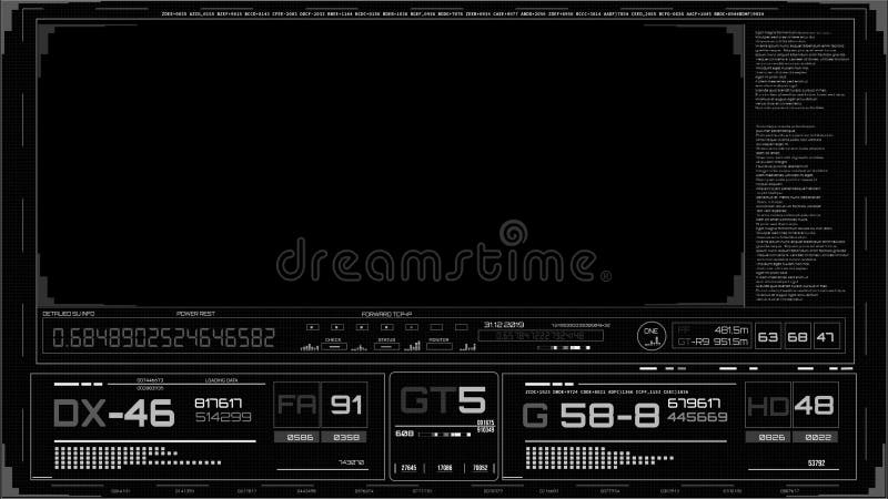 Animation cg noir et blanc illustration libre de droits