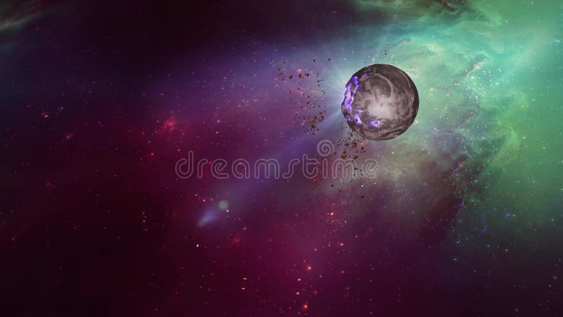 Animation cg stupéfiant vol planète inconnue illustration stock