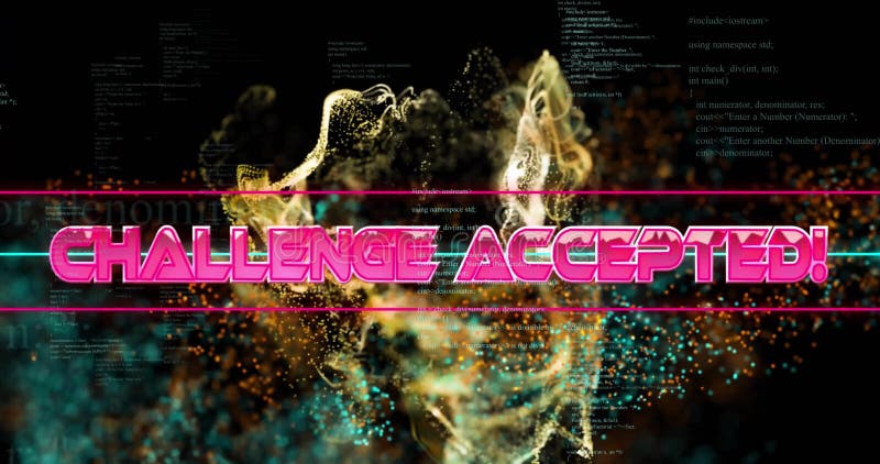 Animarea modelului acceptat și neon pe fond negru royalty free illustration