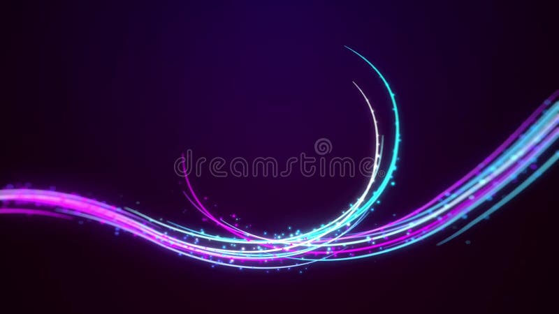 Animation with Colorful Grunge Particular Form Lines on Dark Background. Abstract Multicolor Motion Graphics Design on