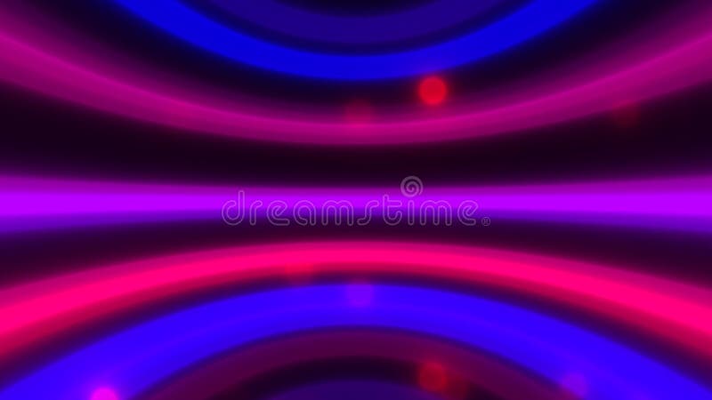 Animation of colorful horizontal lines and circles bokeh background stock illustration