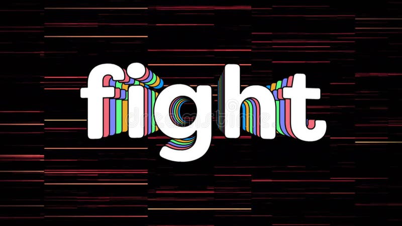 Animation of colorful stripes with red lines over black background vector illustration