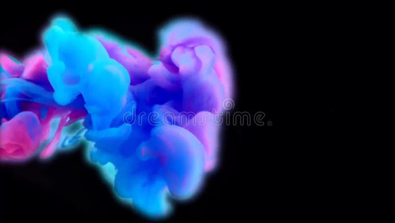 Animation colorful Watercolor on black background. royalty free illustration