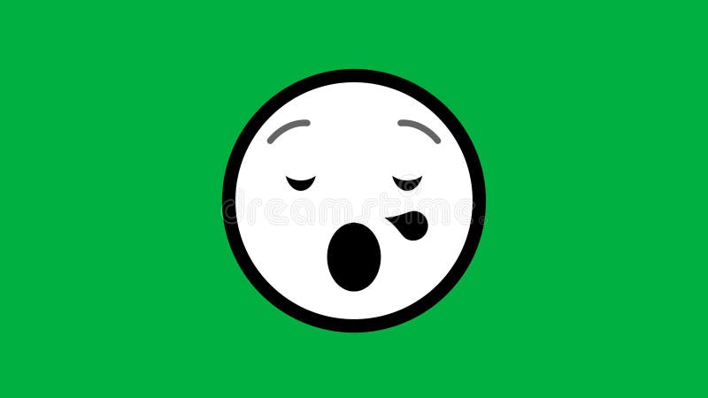 Animation couchage transparente en noir et blanc sur écran vert illustration libre de droits