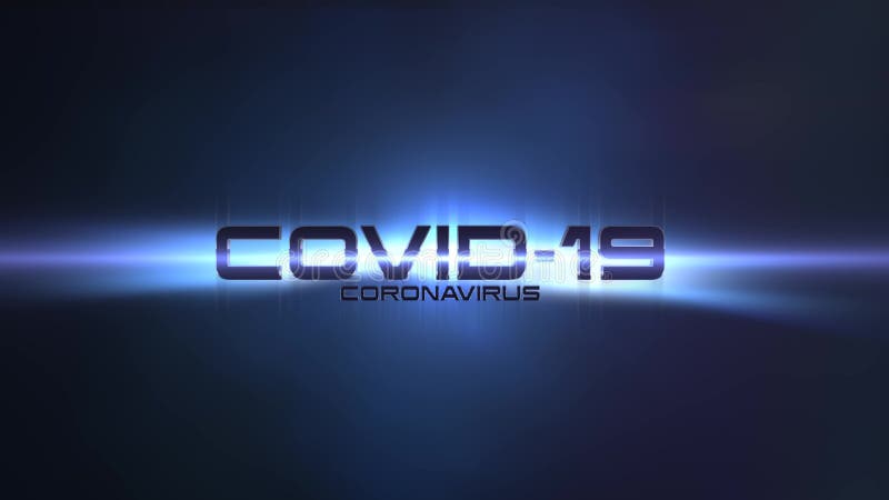 Text animation COVID-19. Covid-19 virus or Corona or Wuhan virus with a cinematic concept vector illustration