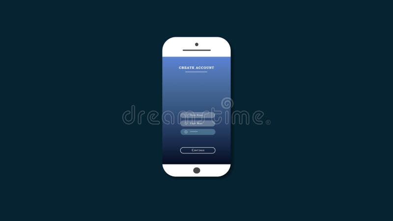 Animation of Creating an Account on the Mobile Phone Screen. Create an  Account in the Social Network. Stock Footage - Video of account, internet:  93508342