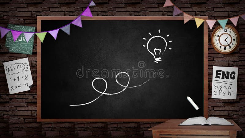 Animation of Creative School Blackboard Background. School Blackboard with  Classroom Interior Design Stock Video - Video of classroom, doodle: 79278941