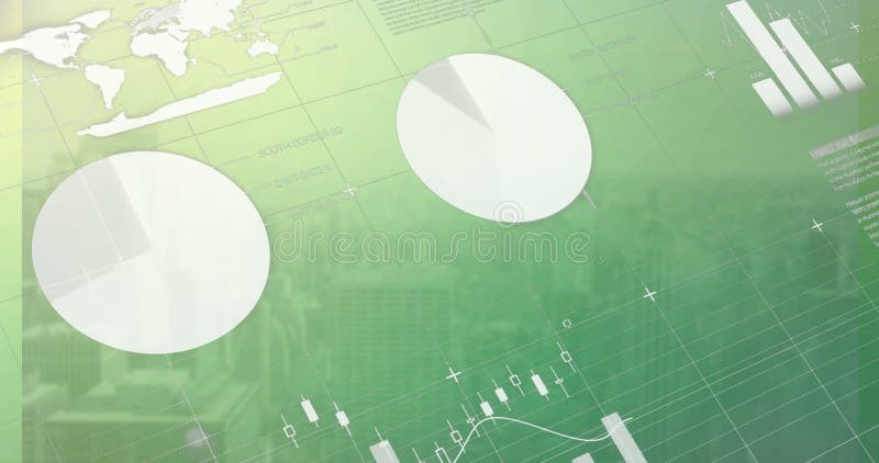 Animation d'infographie couleur blanche interface sur le paysage urbain moderne contre ciel clips vidéos