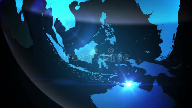 Animation d'un réseau de connexions sur le globe illustration libre de droits