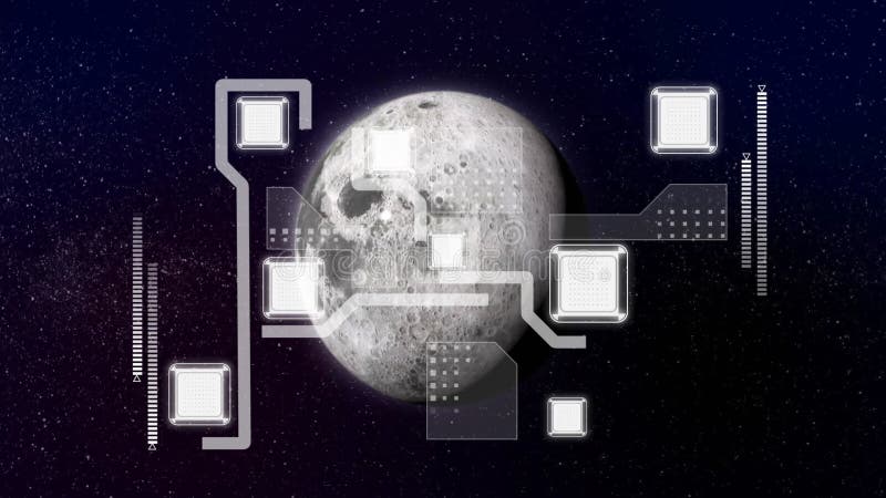 Animation d'un réseau de connexions sur le globe illustration stock