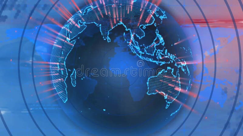 Animation d'un réseau de connexions sur le globe illustration libre de droits