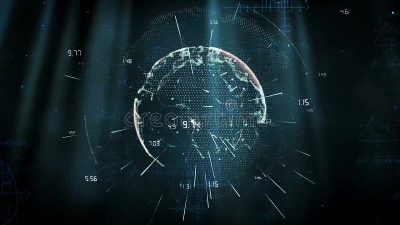 Animation d'un réseau de connexions sur le globe banque de vidéos