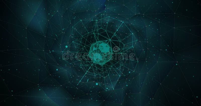 Animation d'un réseau de connexions sur le globe illustration de vecteur