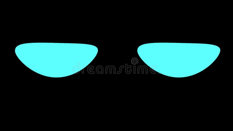 Animation d'un simple clin d'oeil bleu ovales illustration de vecteur