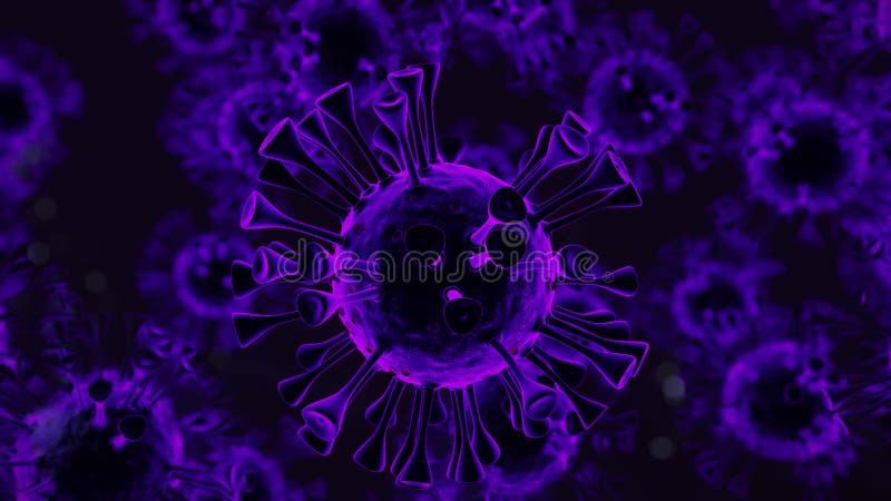 Animation 3d étonnante le virus corona illustration libre de droits