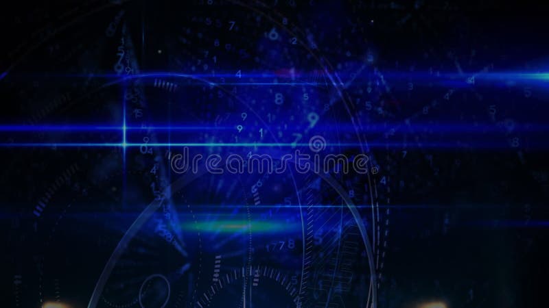Animation of data processing and binary coding on blue background. global data processing and digital interface concept digitally generated video. Binary coding data processing video
