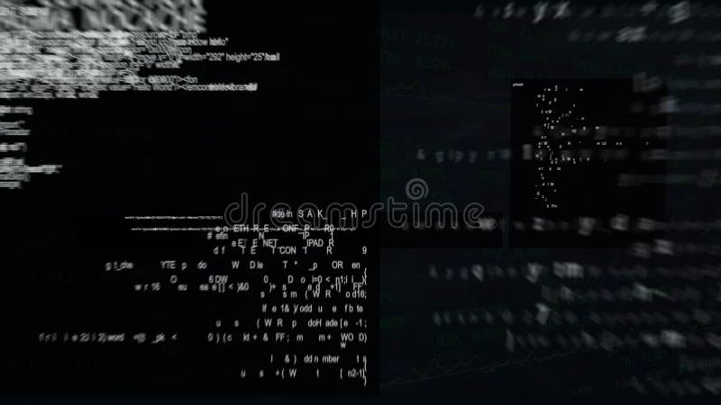 Animation of data processing and binary coding on blue background. global computing and data processing concept digitally generated video. Binary coding data processing video