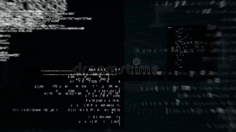 Animation of data processing and binary coding on blue background. global computing and data processing concept digitally generated video. Binary coding data processing video